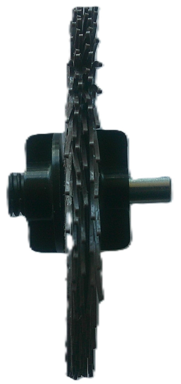 3" TC 36X, 3 Ply Brush, 1/4" Steel Shaft, Reusable Adapter