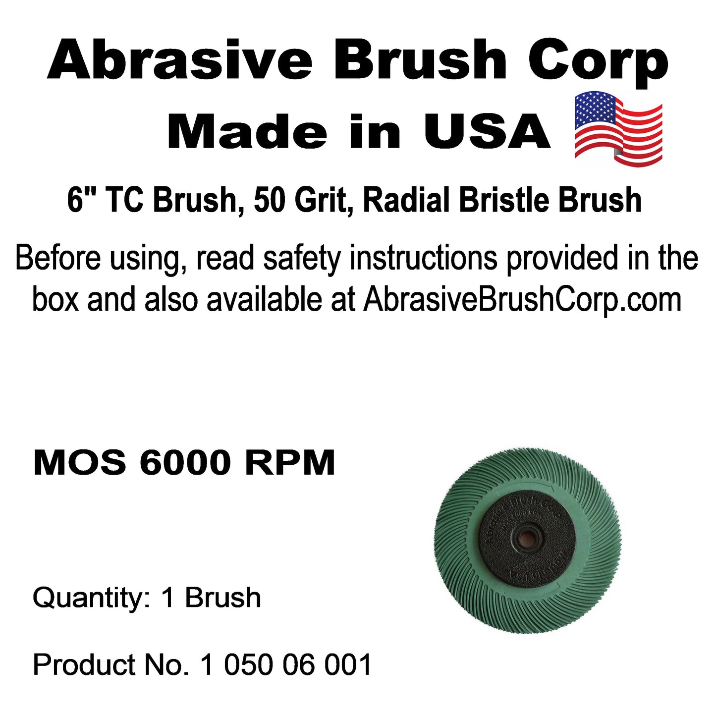 Radial Disc, 6" TC Brush 50X, 1 Brush per Box