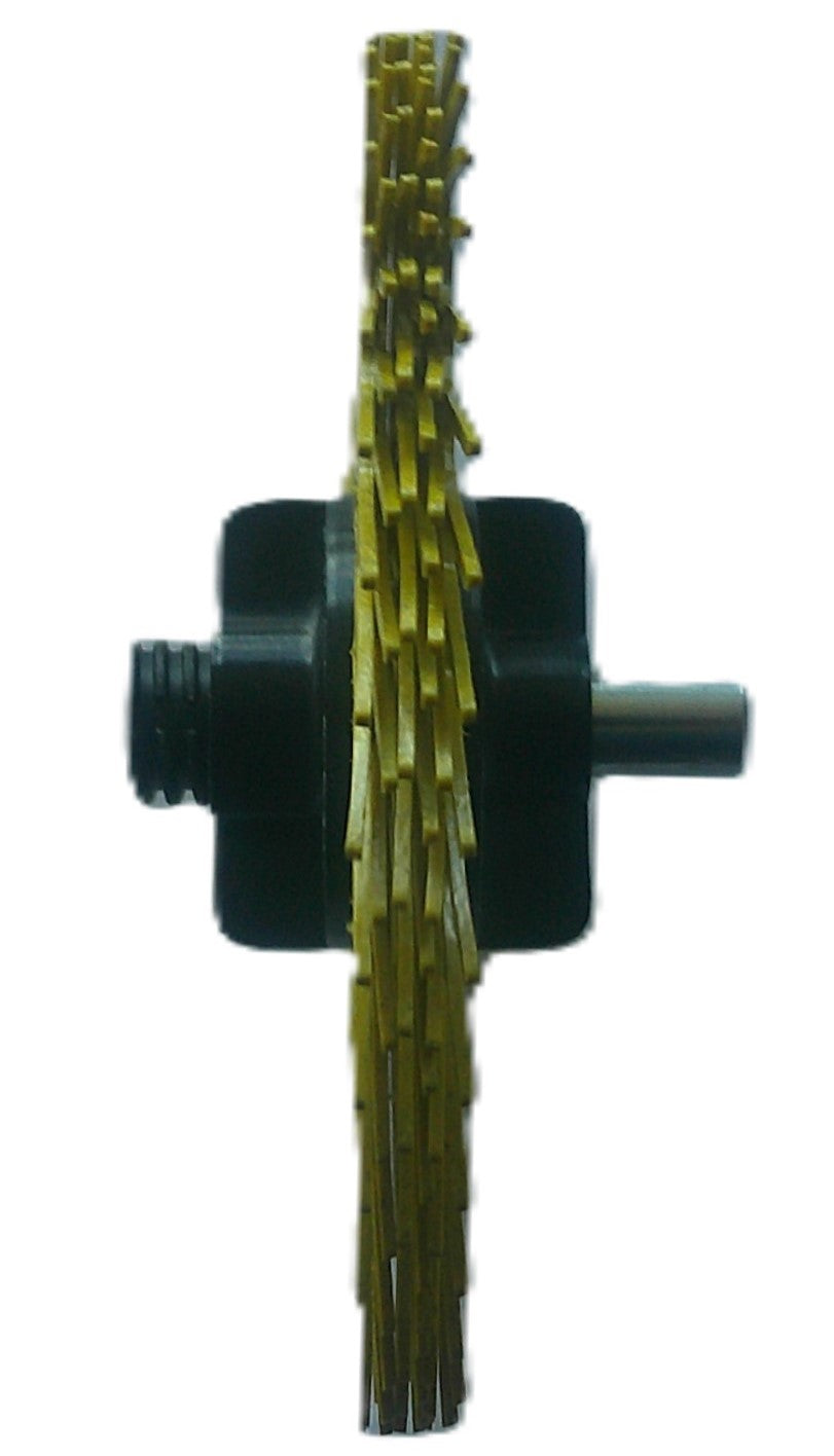 3" TC 80X, 3 Ply Brush, 1/4" Steel Shaft, Reusable Adapter