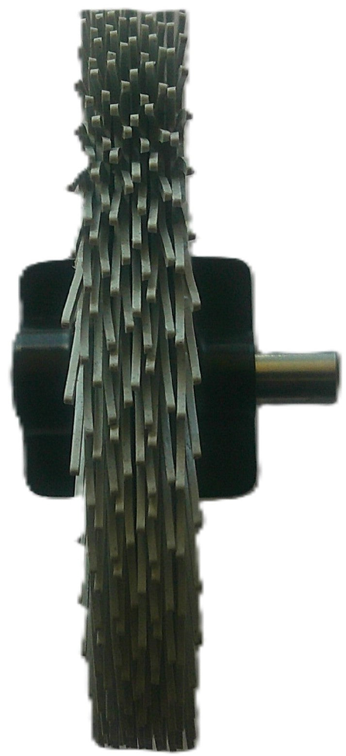 3" TC 120X, 6 Ply Brush, 1/4" Steel Shaft, Reusable Adapter