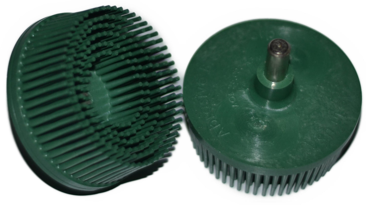 2" Brush 50X, 1/4" Steel Shaft, Bag of 2 Brushes