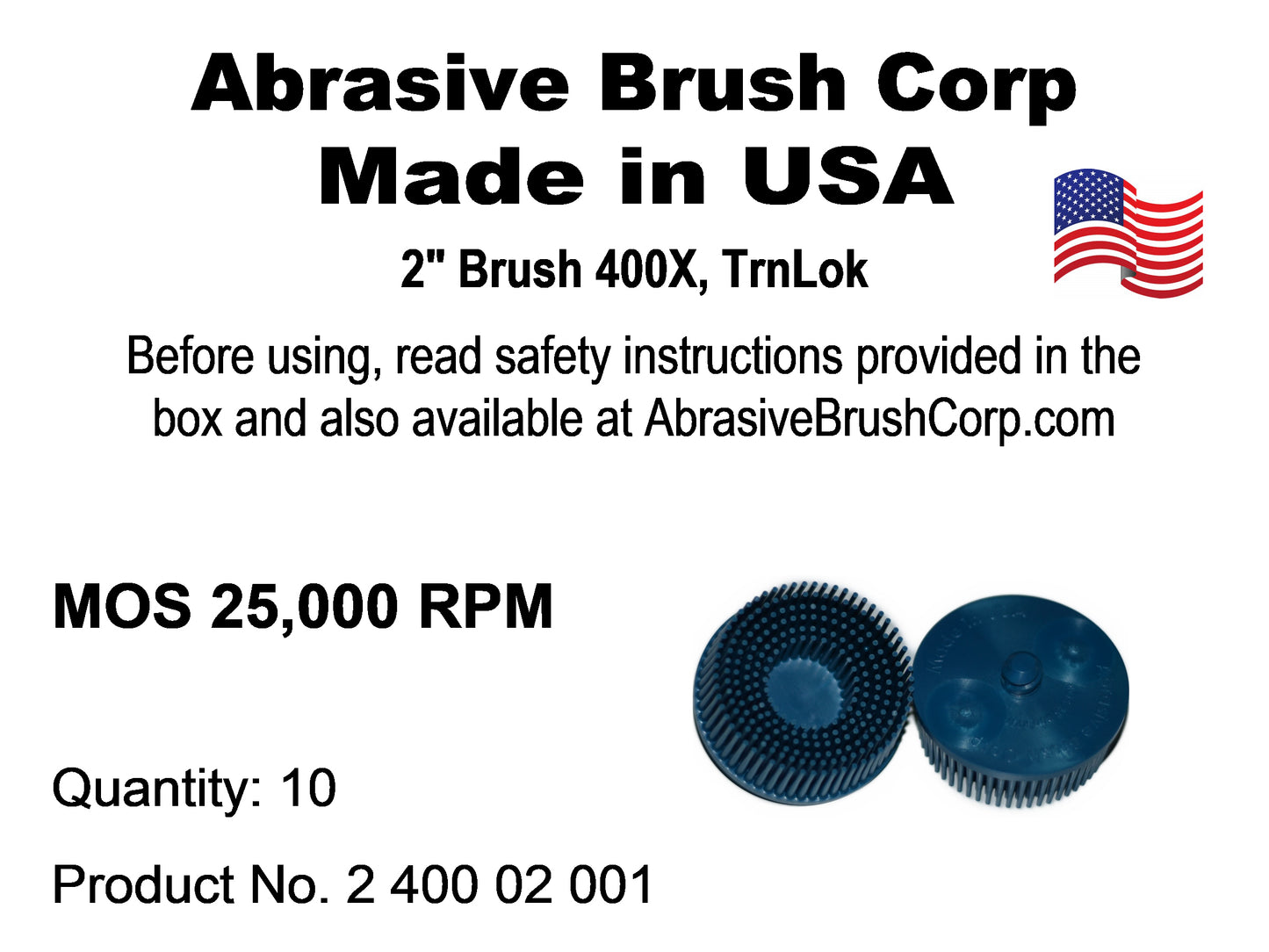 2"Brush 400X, TrnLok, Box of 10