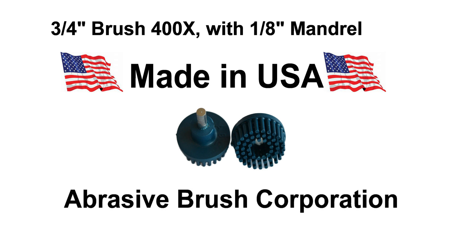 3/4" Brush 400X, 1/8" Steel Shaft, Box of 10