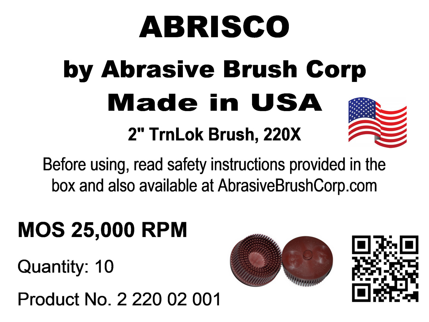 2" Brush 220X, TrnLok, Box of 10