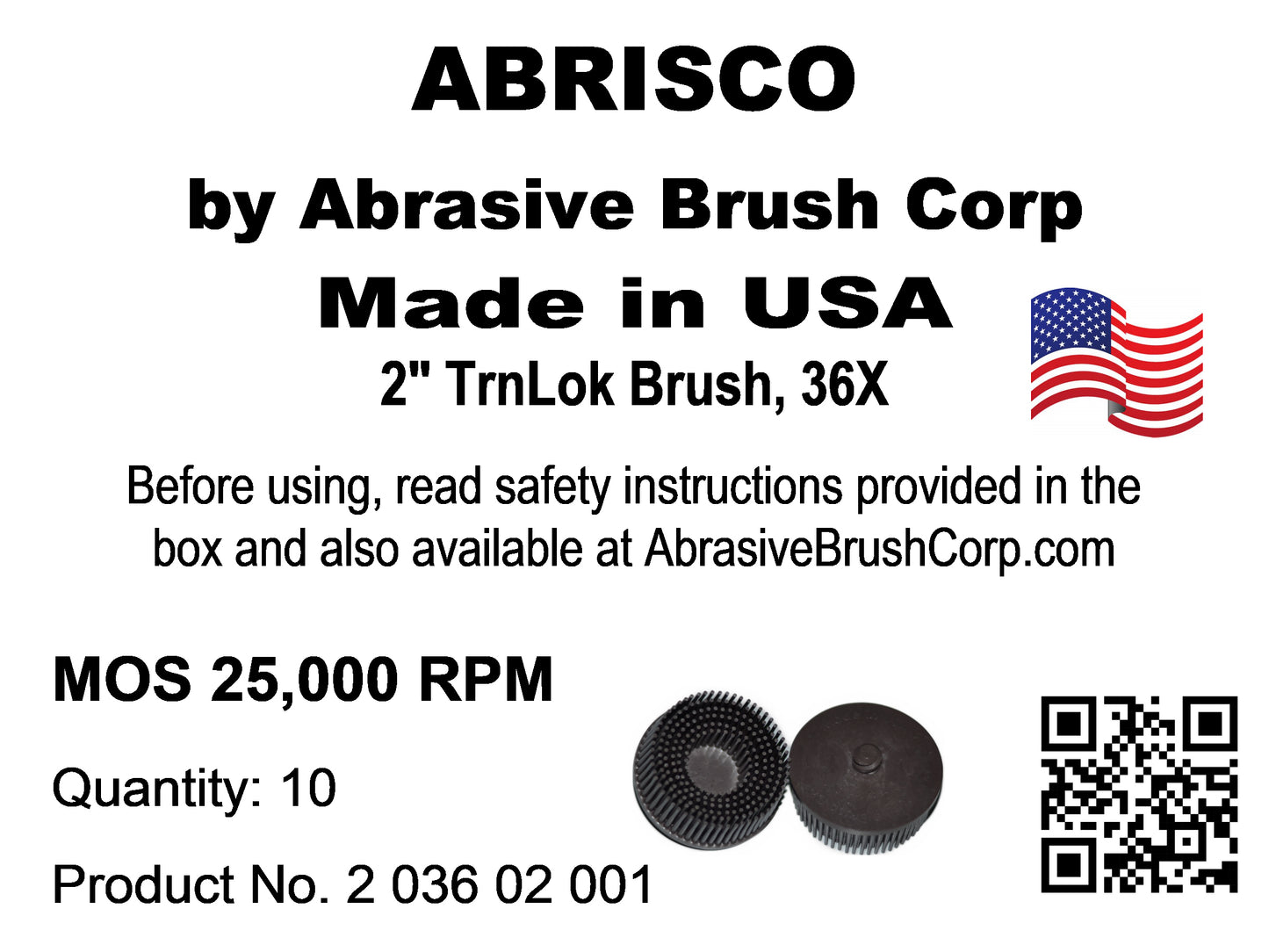 2" Brush 36X, TrnLok, Box of 10