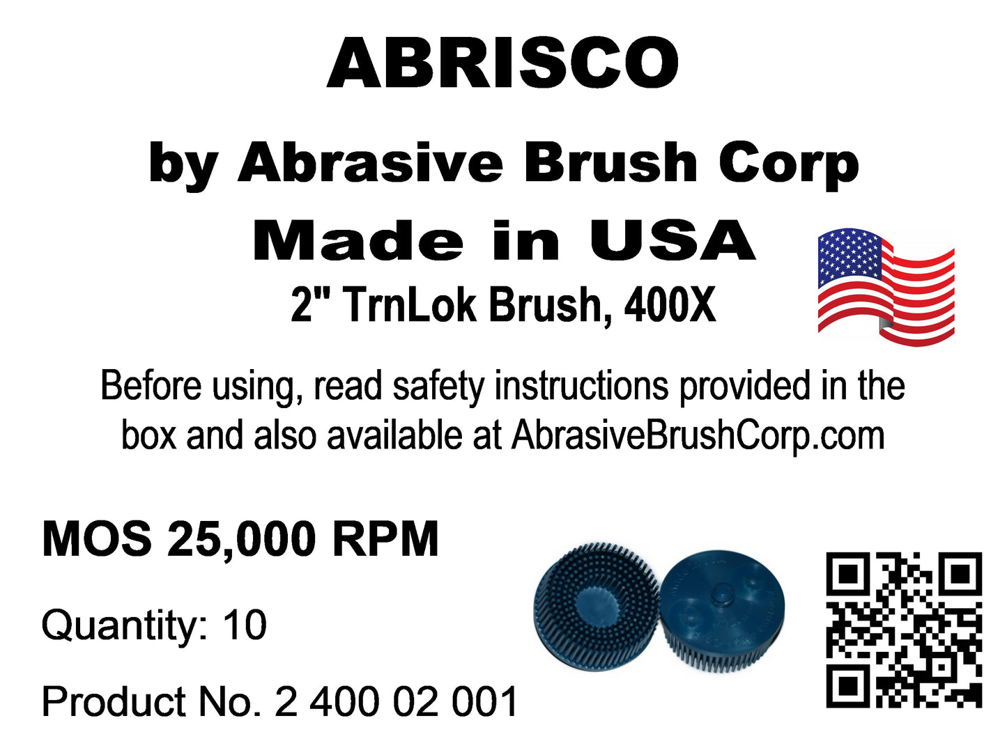 2"Brush 400X, TrnLok, Box of 10