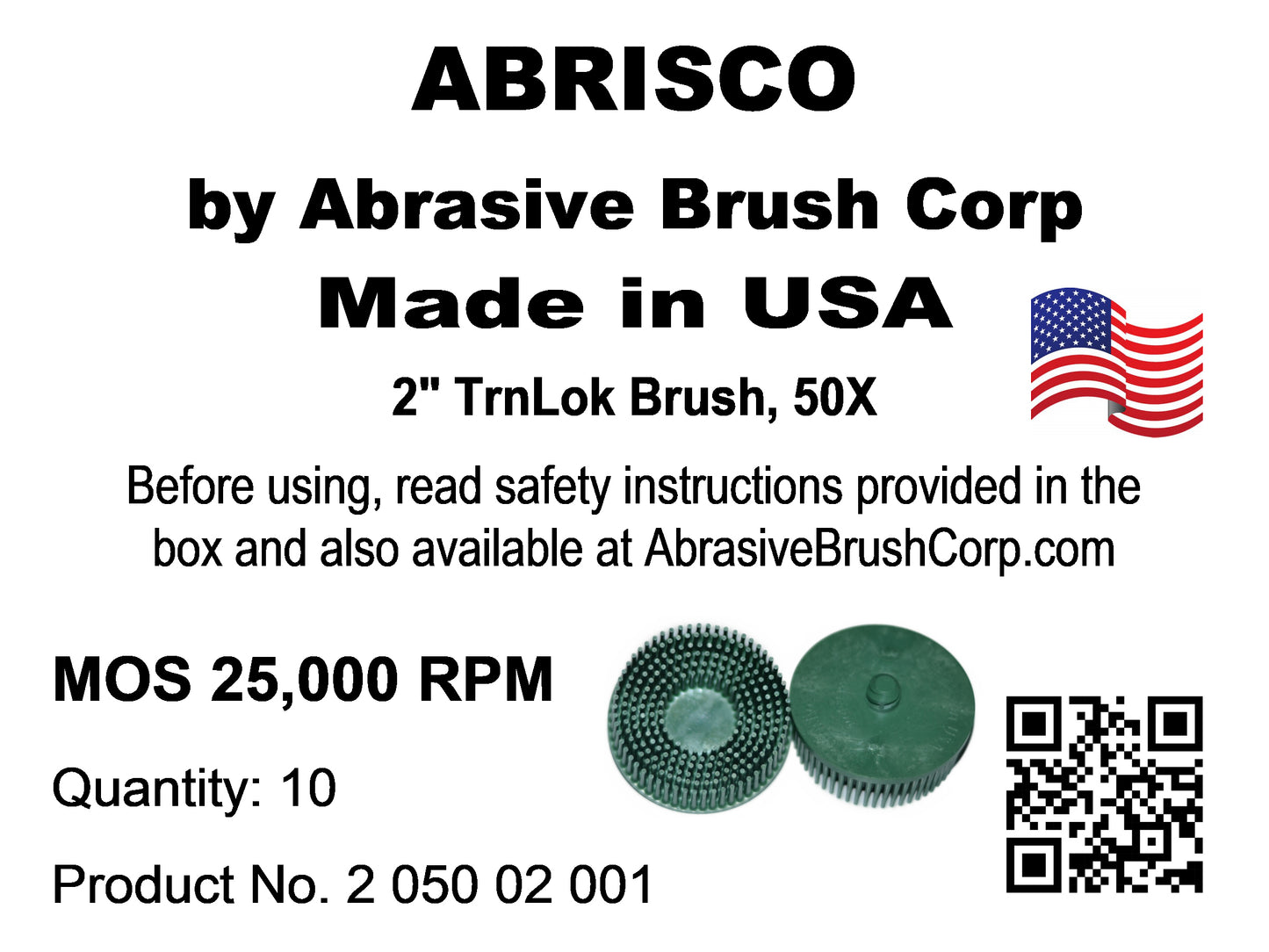 2"Brush 50X, TrnLok, Box of 10