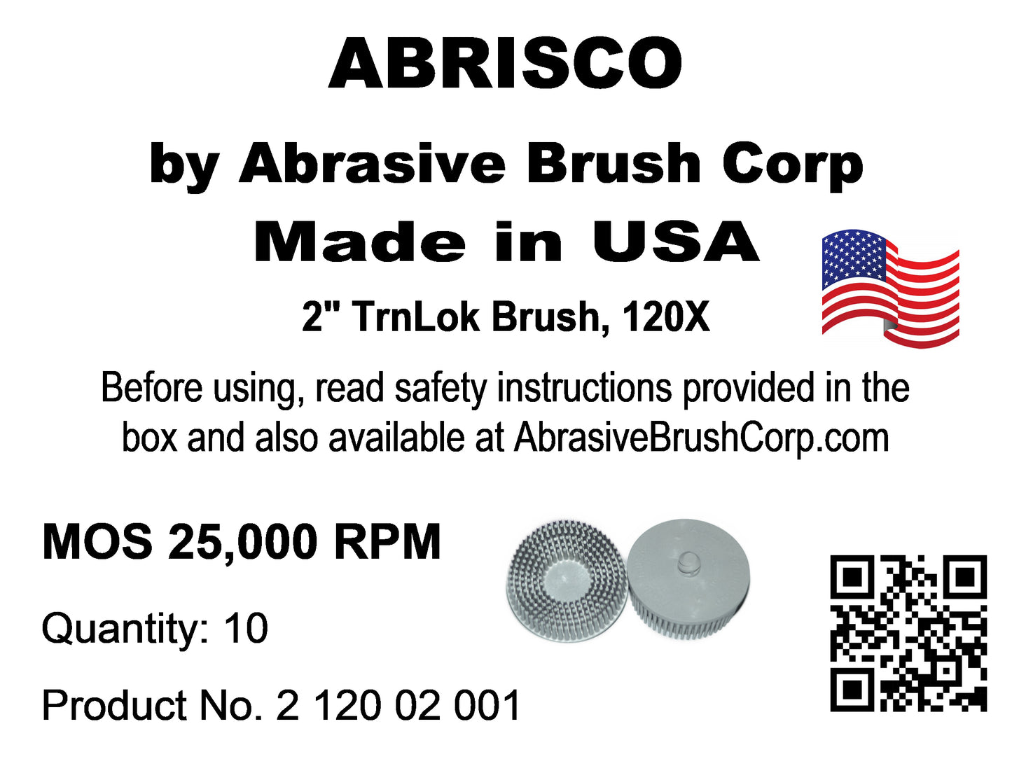 2" Brush 120X, TrnLok, Box of 10