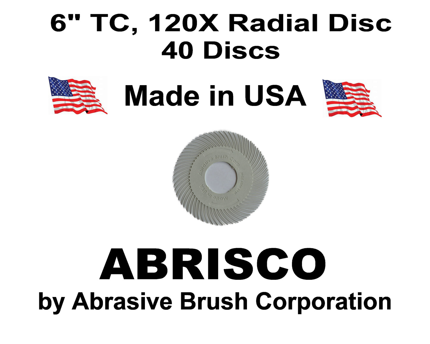 Radial Disc, 6" TC  120X, Box of 40 discs