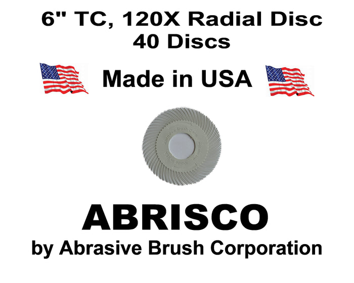 Radial Disc, 6" TC  120X, Box of 40 discs