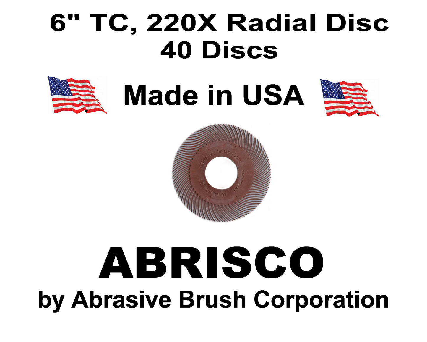 Radial Disc, 6" TC  220X, Box of 40 discs