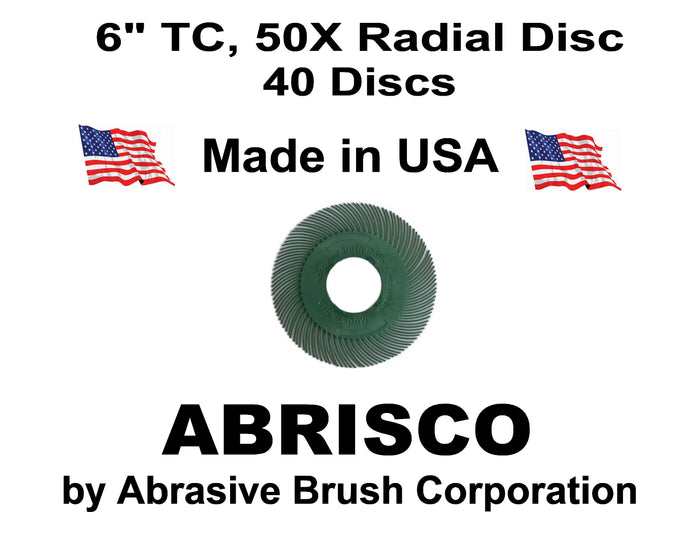 Radial Disc, 6" TC  50X, Box of 40 discs