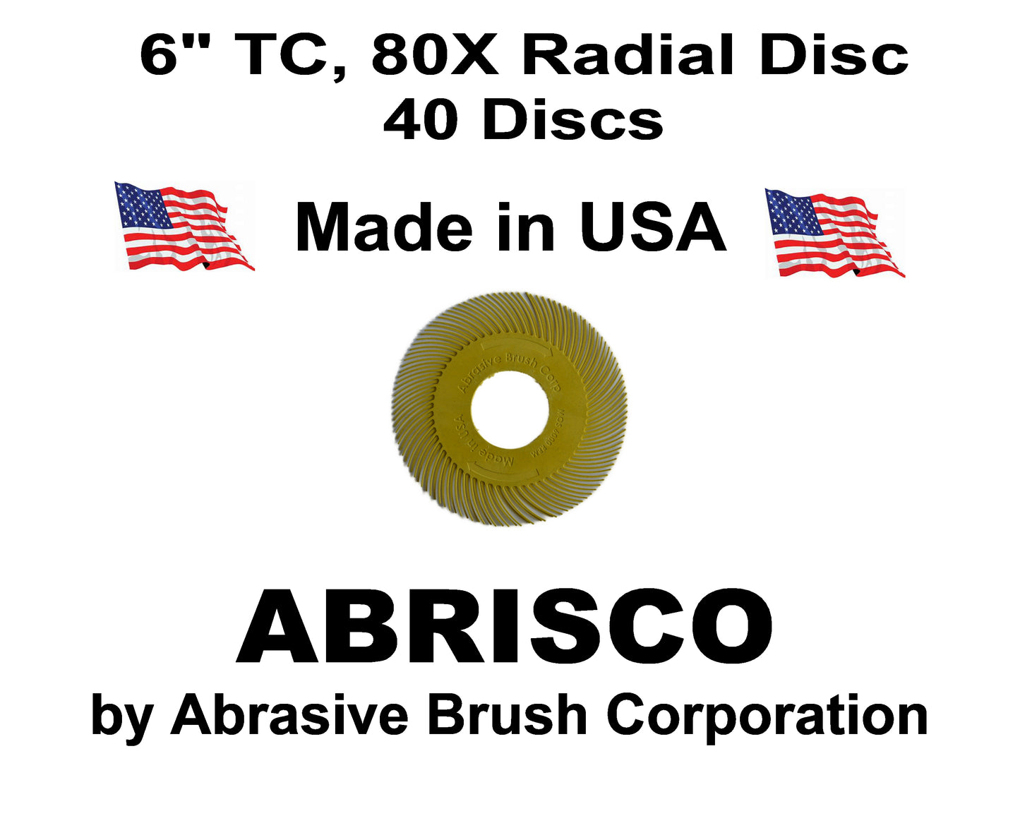 Radial Disc, 6" TC  80X, Box of 40 discs