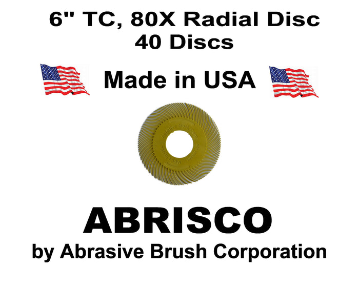 Radial Disc, 6" TC  80X, Box of 40 discs