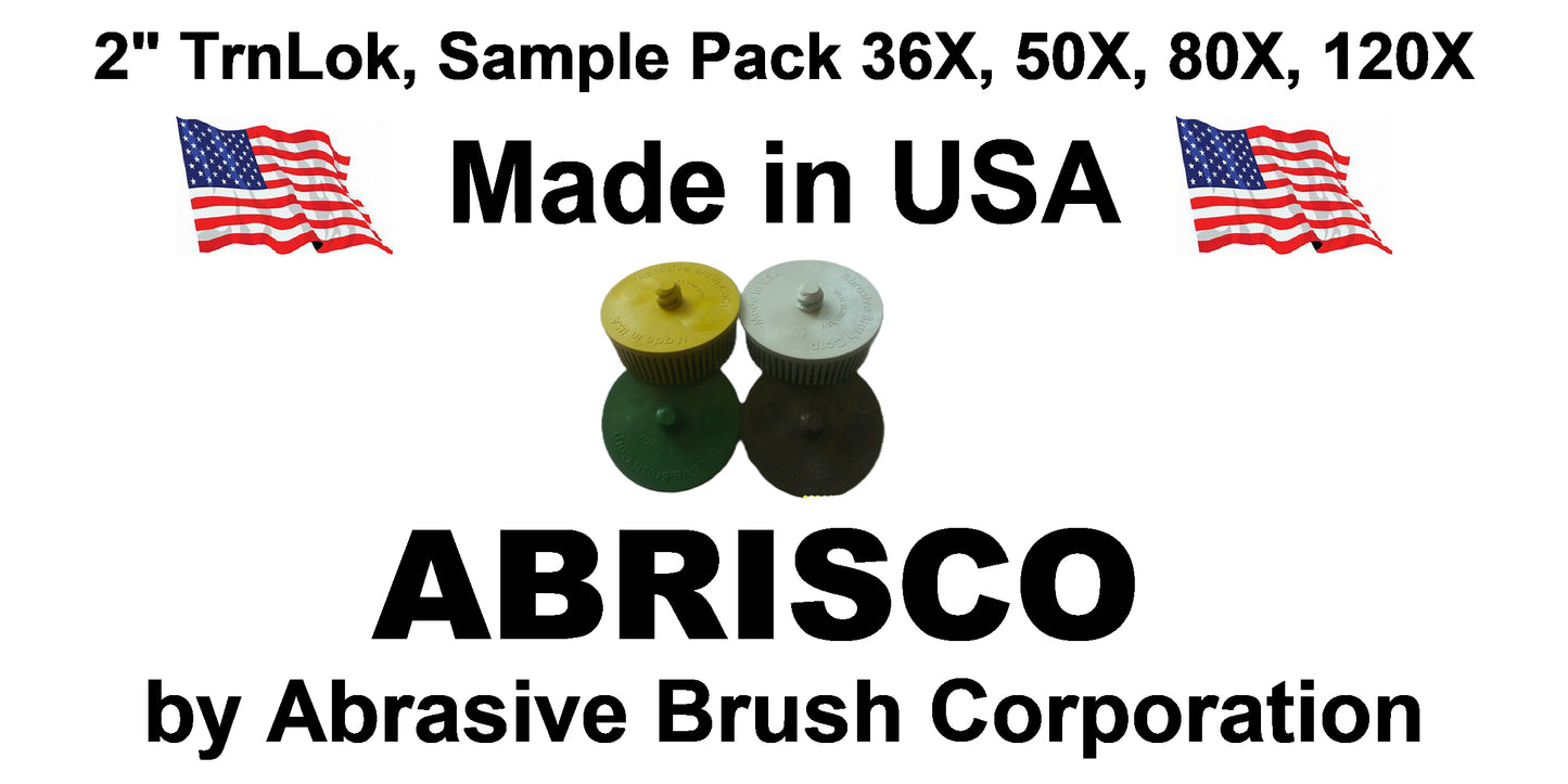 2" Brush TrnLok, Sample Pack, 1 each 36X, 50X, 80X, 120X