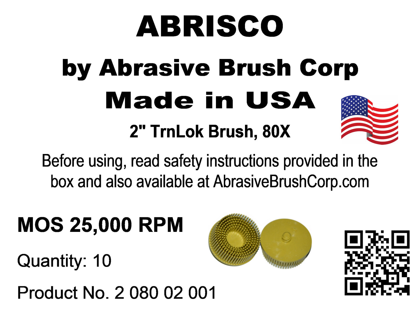 2" Brush 80X, TrnLok, Box of 10